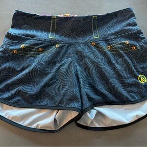 Inknburn denim print running shorts